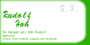 rudolf hoh business card